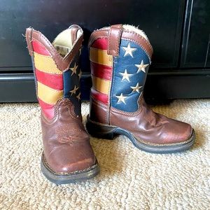 Kids Durango American Flag cowboy boots